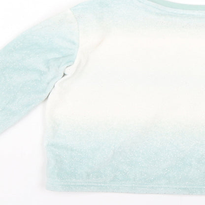 George Girls Blue Geometric  Top Pyjama Top Size 7-8 Years