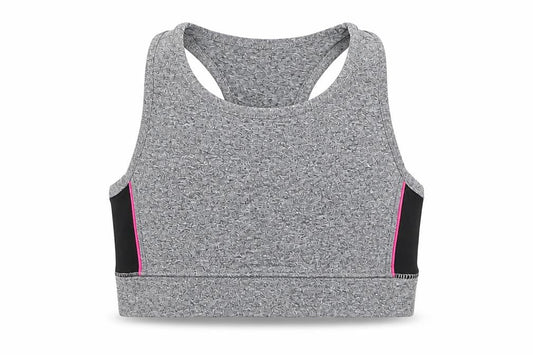 Front view of Matalan girls’ grey basic t-shirt, size 6-7, years