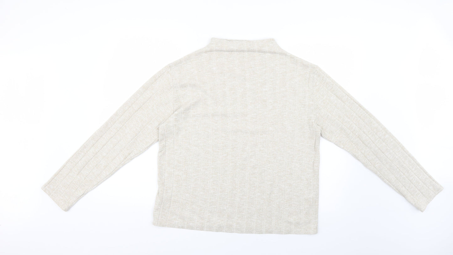 Womens UK Size 14 Marks and Spencer Beige Pullover Jumper