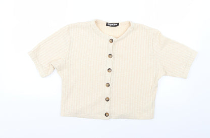 Womens UK Size 14 Fashion Union Beige Cardigan Jumper