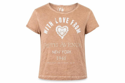 River Island Girls Beige Geometric  Basic T-Shirt Size 9-10 Years