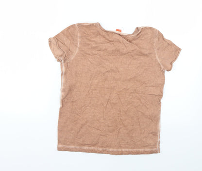 River Island Girls Beige Geometric  Basic T-Shirt Size 9-10 Years
