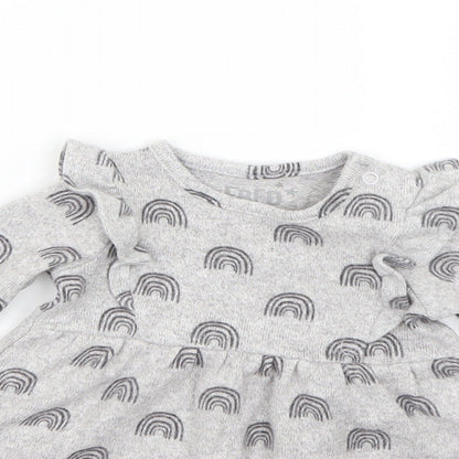 F&F Baby Grey Geometric  Fit & Flare  Size 0-3 Months