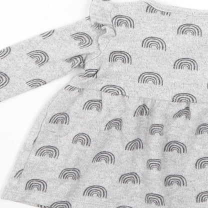 F&F Baby Grey Geometric  Fit & Flare  Size 0-3 Months