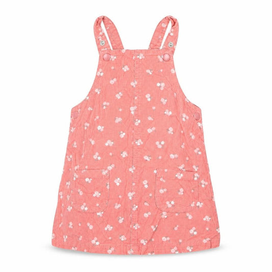 btu Baby Pink Floral  Pinafore/Dungaree Dress  Size 9-12 Months