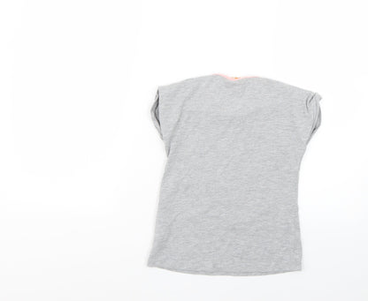 univeral studios Girls Grey Geometric  Top Pyjama Top Size 7-8 Years