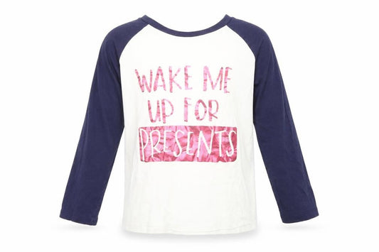 Front view of George girls’ multicoloured geometric basic t-shirt, size 7-8, years - christmas