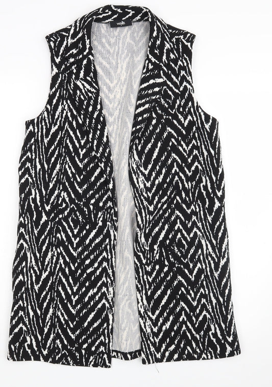 Womens UK Size S Wallis Black Cardigan Jumper