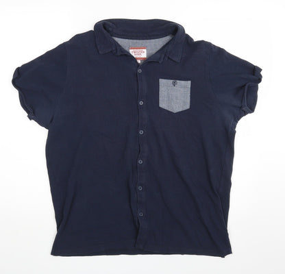 Twisted Soul Mens Blue Houndstooth   Polo Size L