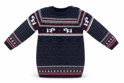 Next Girls Blue Fair Isle  Pullover Jumper Size 2 Years