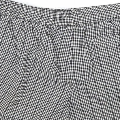 H&M Womens White Check  Mom Shorts