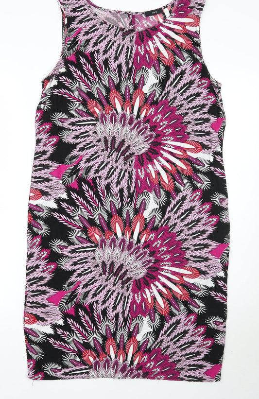 M&Co Womens Black Floral  A-Line  Size 12