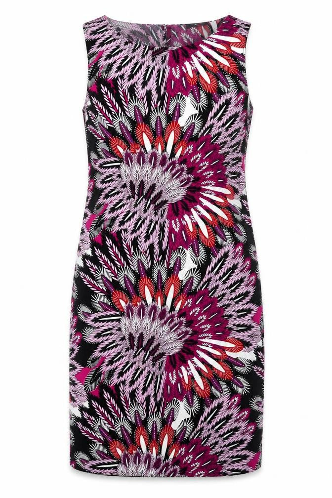 M&Co Womens Black Floral  A-Line  Size 12