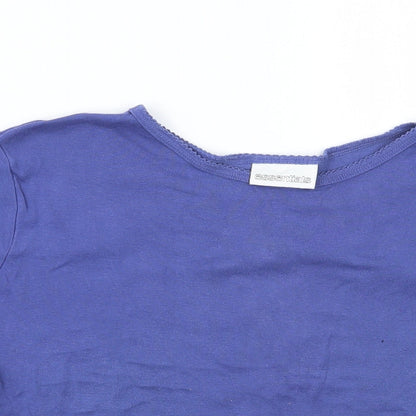 Womens UK Size 20 Essentials Blue Basic T-Shirt