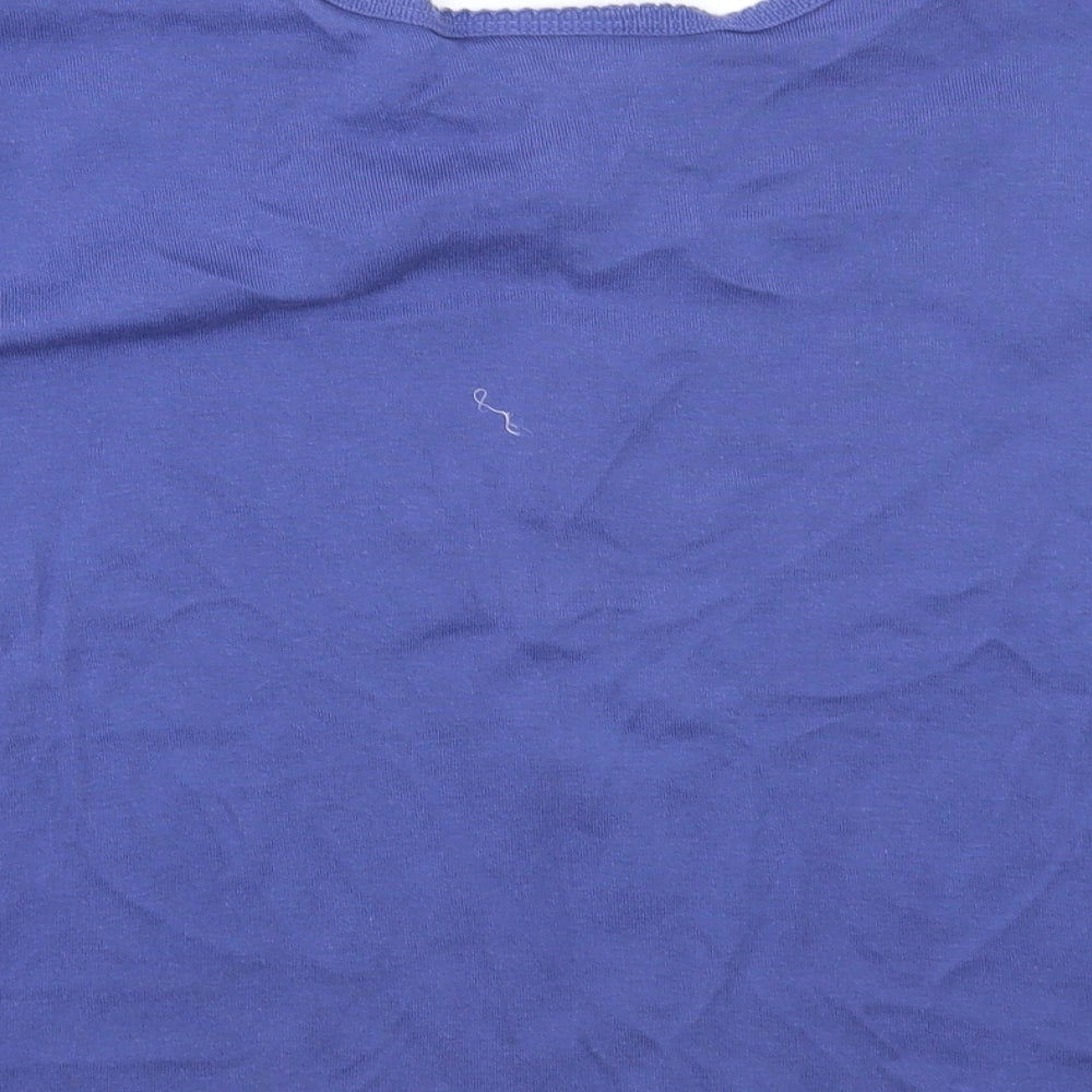 Womens UK Size 20 Essentials Blue Basic T-Shirt