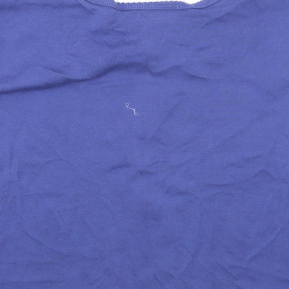 Womens UK Size 20 Essentials Blue Basic T-Shirt