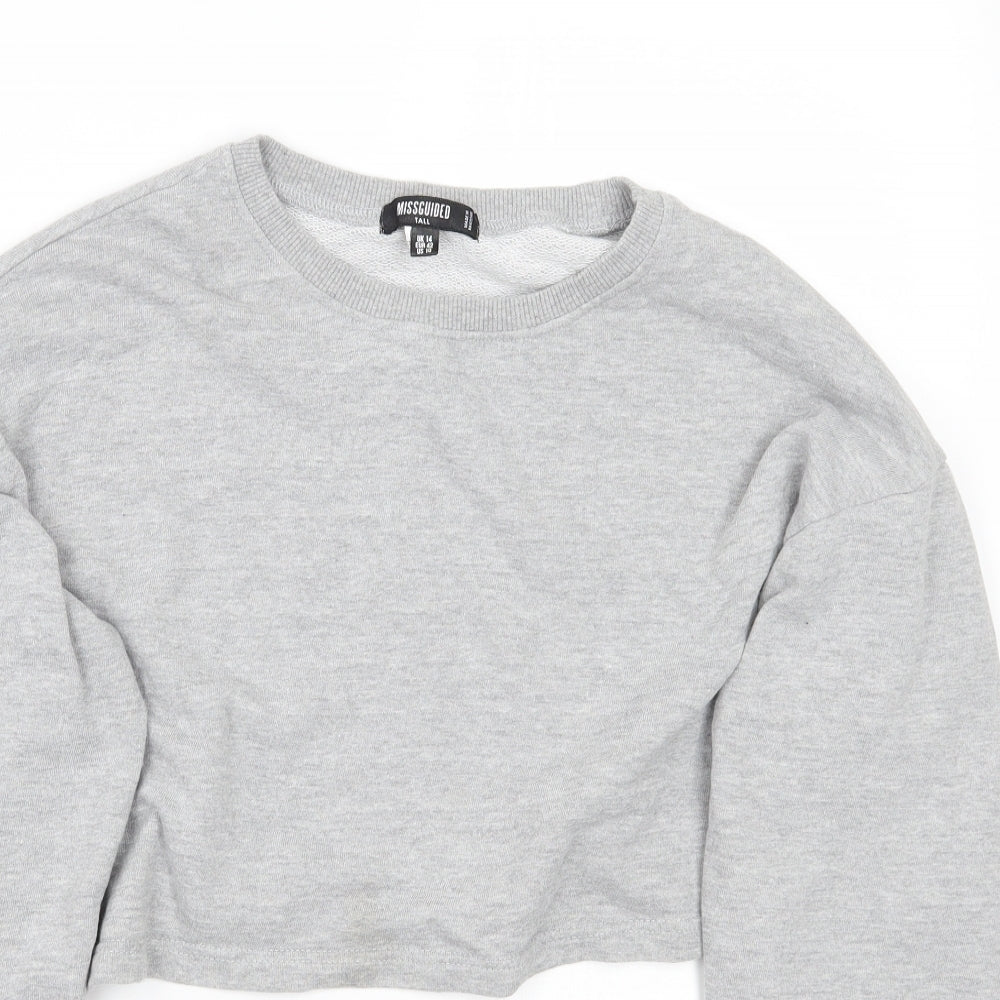 Womens UK Size 14 Missguided Grey Pullover Jumper