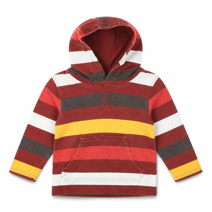 George Boys Brown Striped  Pullover Hoodie Size 2 Years