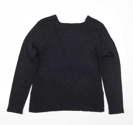 BASSINI Womens Blue   Pullover Jumper Size L