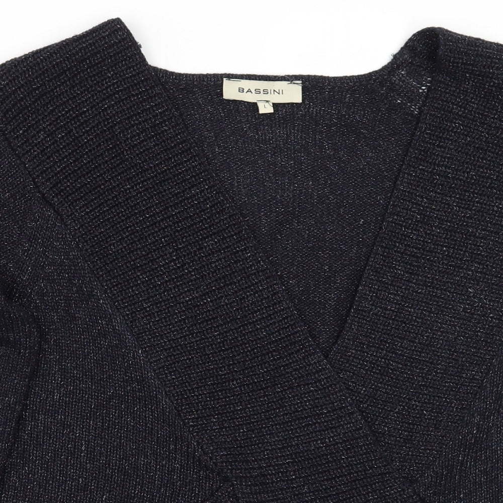 BASSINI Womens Blue   Pullover Jumper Size L