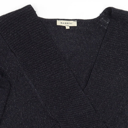 BASSINI Womens Blue   Pullover Jumper Size L