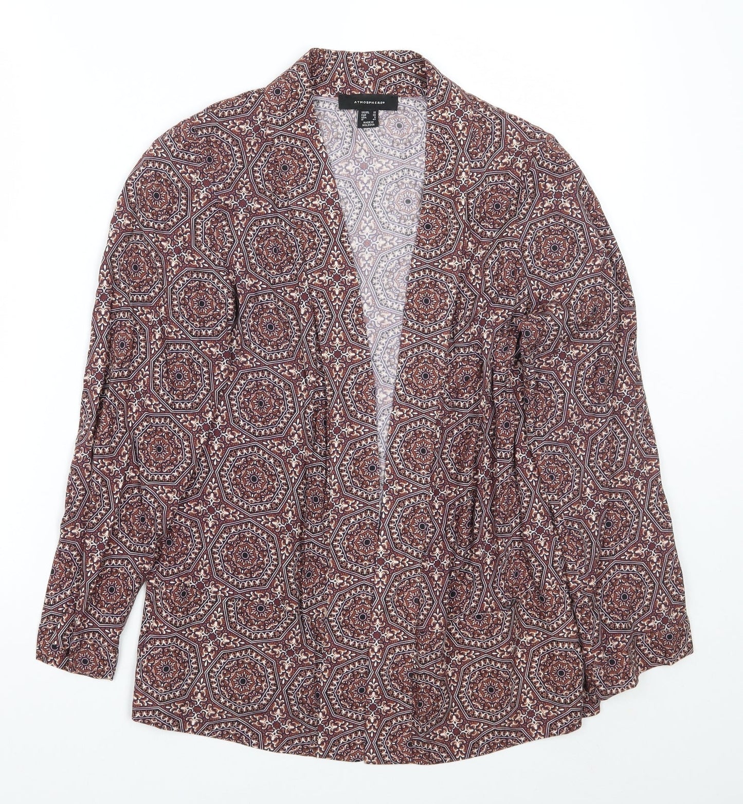 Primark Womens Brown Floral  Cardigan Jumper Size 10