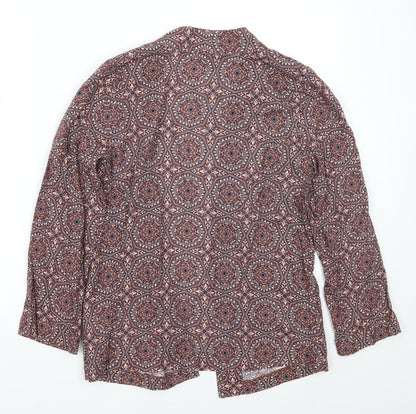 Primark Womens Brown Floral  Cardigan Jumper Size 10