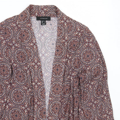 Primark Womens Brown Floral  Cardigan Jumper Size 10