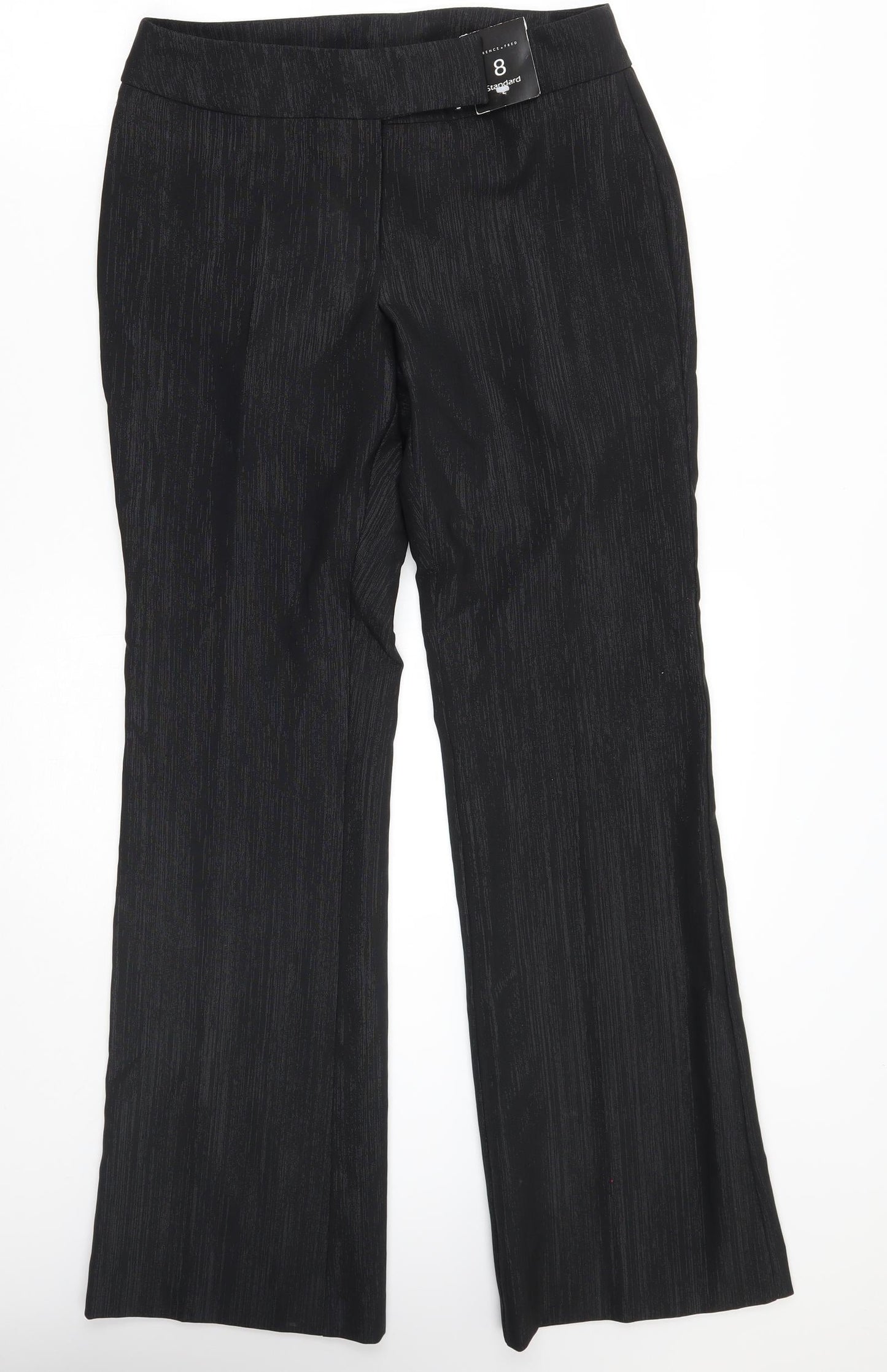 Florence & Fred Womens Black Striped  Trousers  Size 8 L30 in