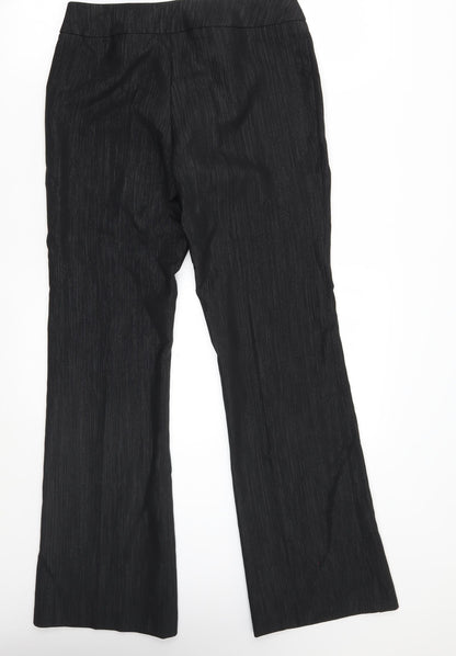 Florence & Fred Womens Black Striped  Trousers  Size 8 L30 in