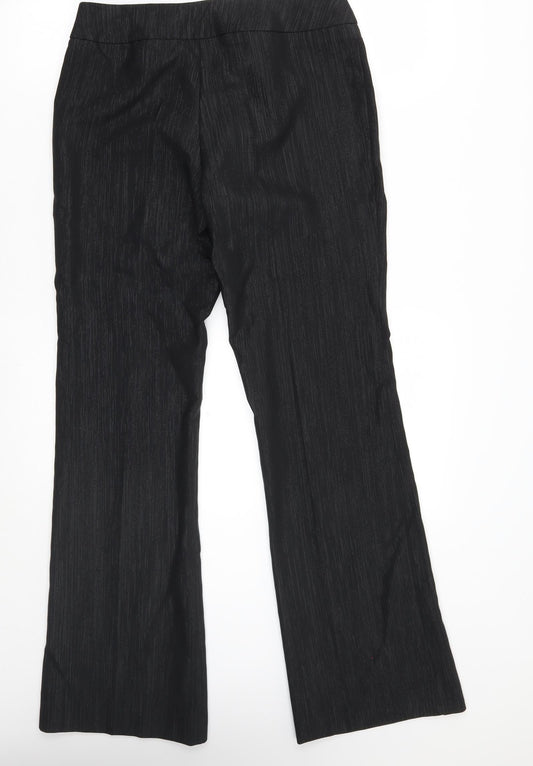 Florence & Fred Womens Black Striped  Trousers  Size 8 L30 in