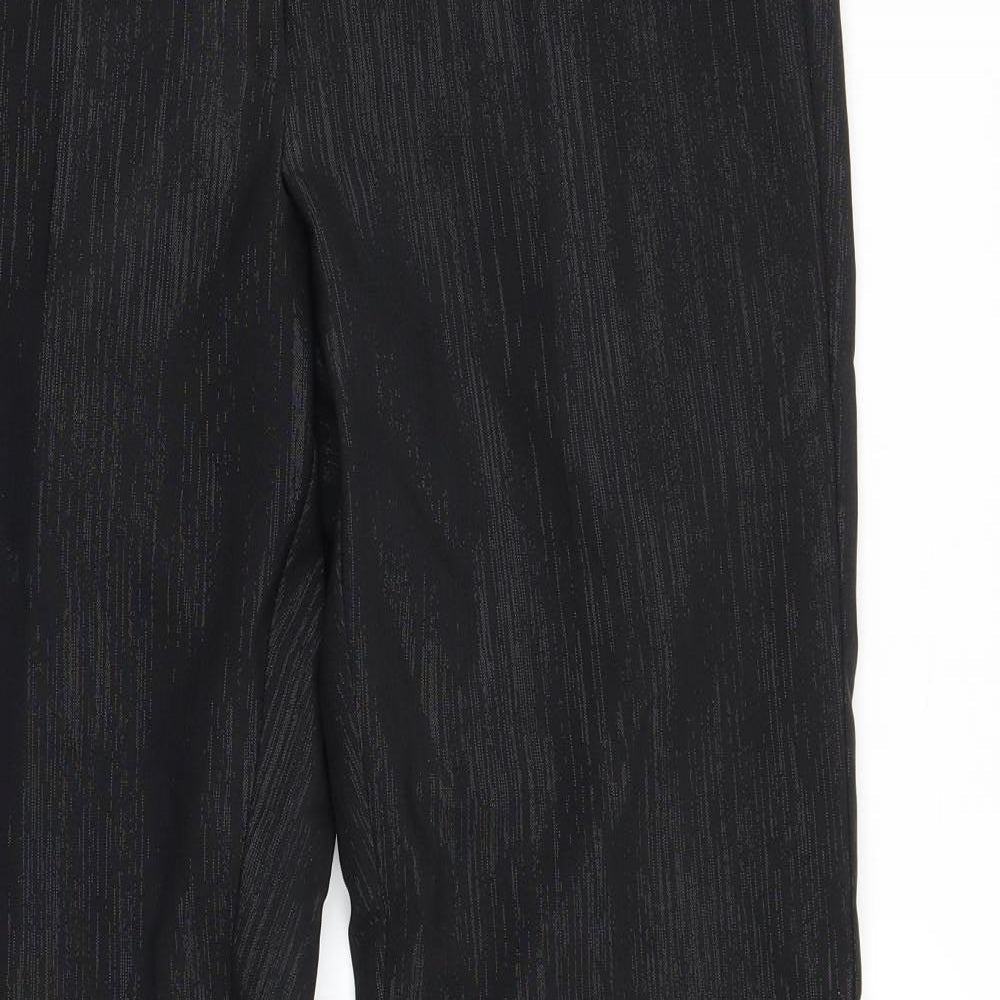 Florence & Fred Womens Black Striped  Trousers  Size 8 L30 in