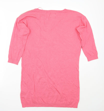 Womens UK Size 12 TG Pink Pullover Jumper