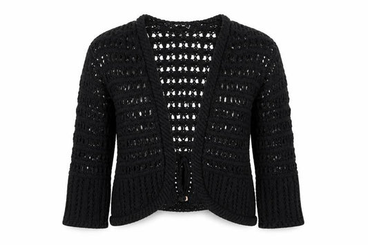 Womens UK Size M Gorgeous Black Cardigan Jumper