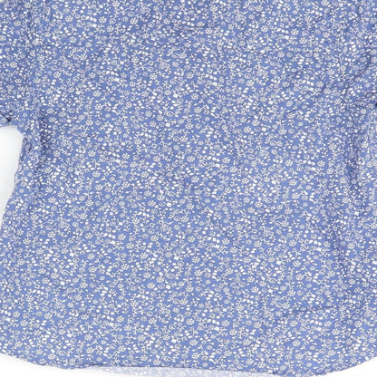 Kiabi Boys Blue Floral  Basic Button-Up Size 6 Years