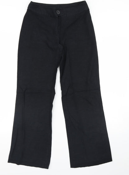 Womens UK Size 8 m&s Regular Fit  Black Trousers