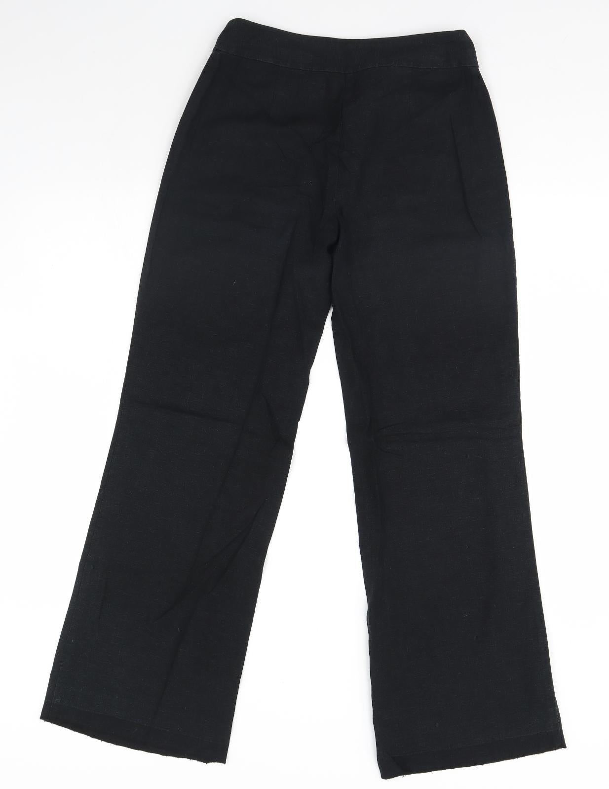 Womens UK Size 8 m&s Regular Fit  Black Trousers