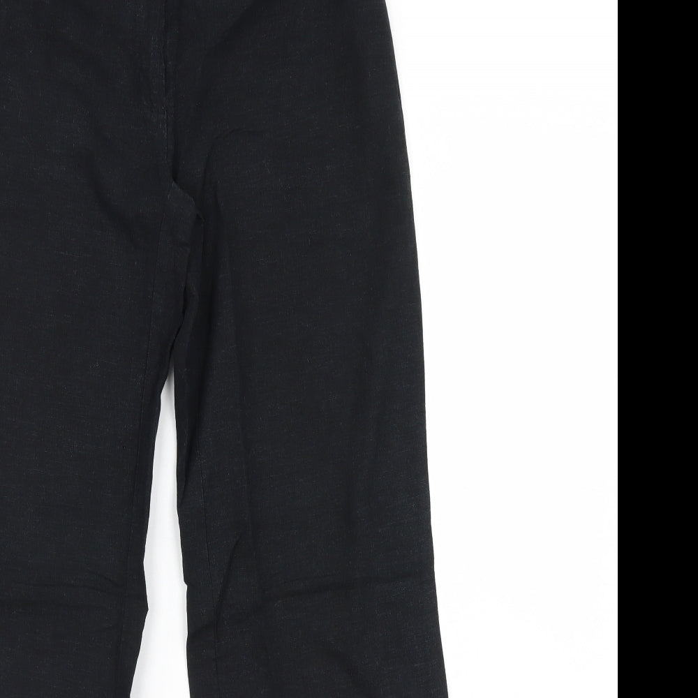 Womens UK Size 8 m&s Regular Fit  Black Trousers