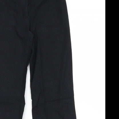 Womens UK Size 8 m&s Regular Fit  Black Trousers