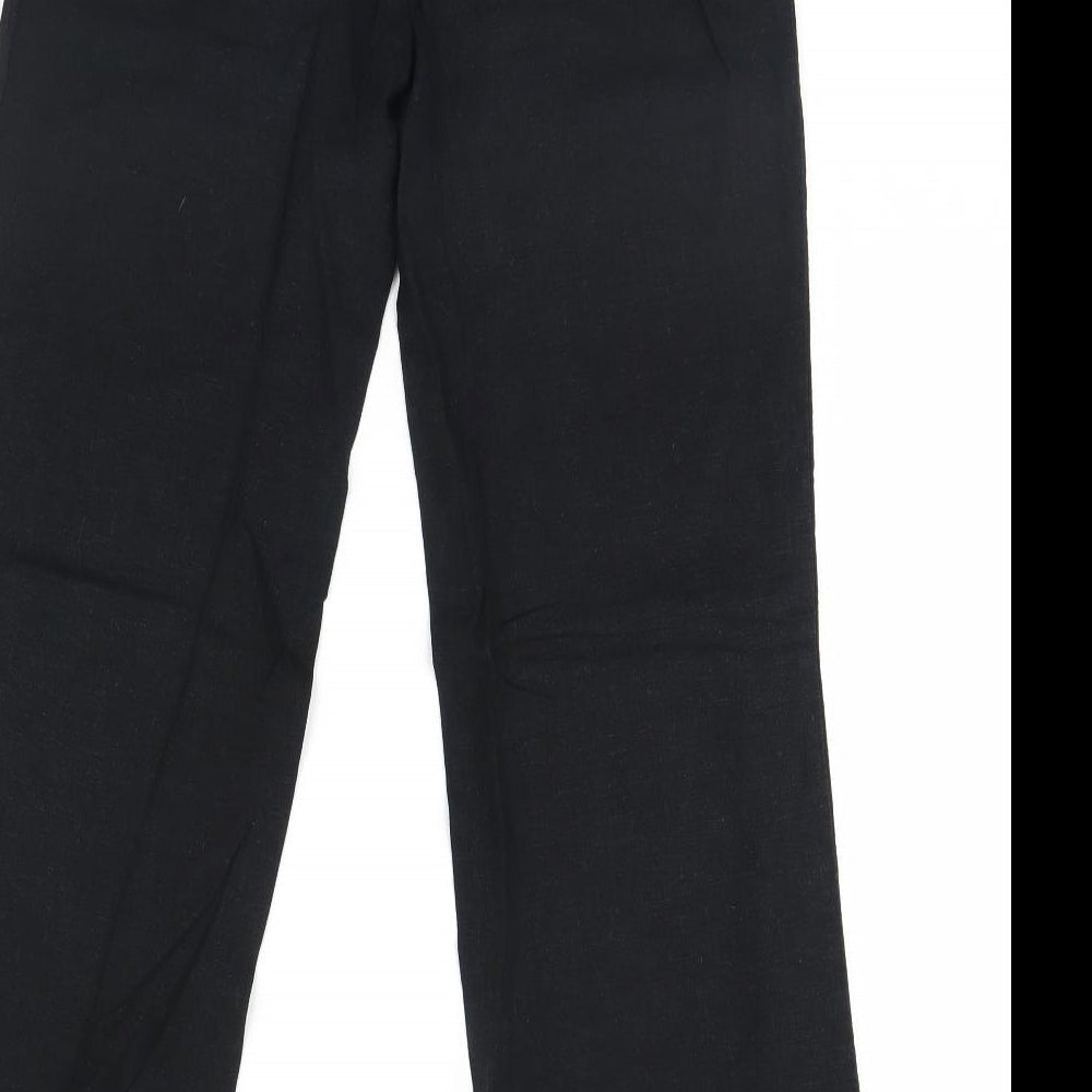 Womens UK Size 8 m&s Regular Fit  Black Trousers