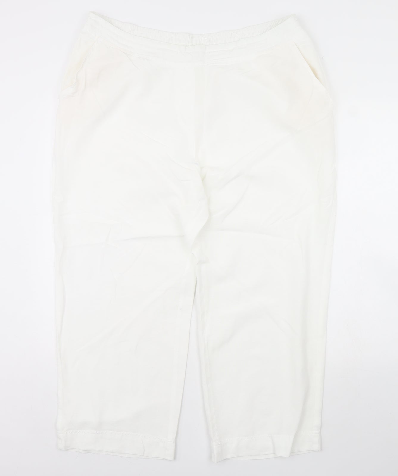 Womens UK Size 20 Label be Regular Fit  White Trousers