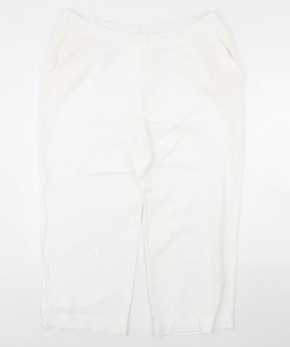 Womens UK Size 20 Label be Regular Fit  White Trousers