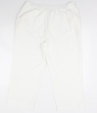 Womens UK Size 20 Label be Regular Fit  White Trousers