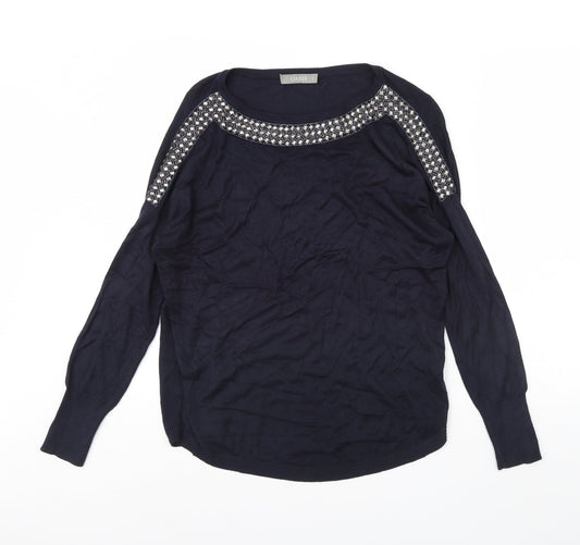 Womens UK Size S Oasis Blue Pullover Jumper