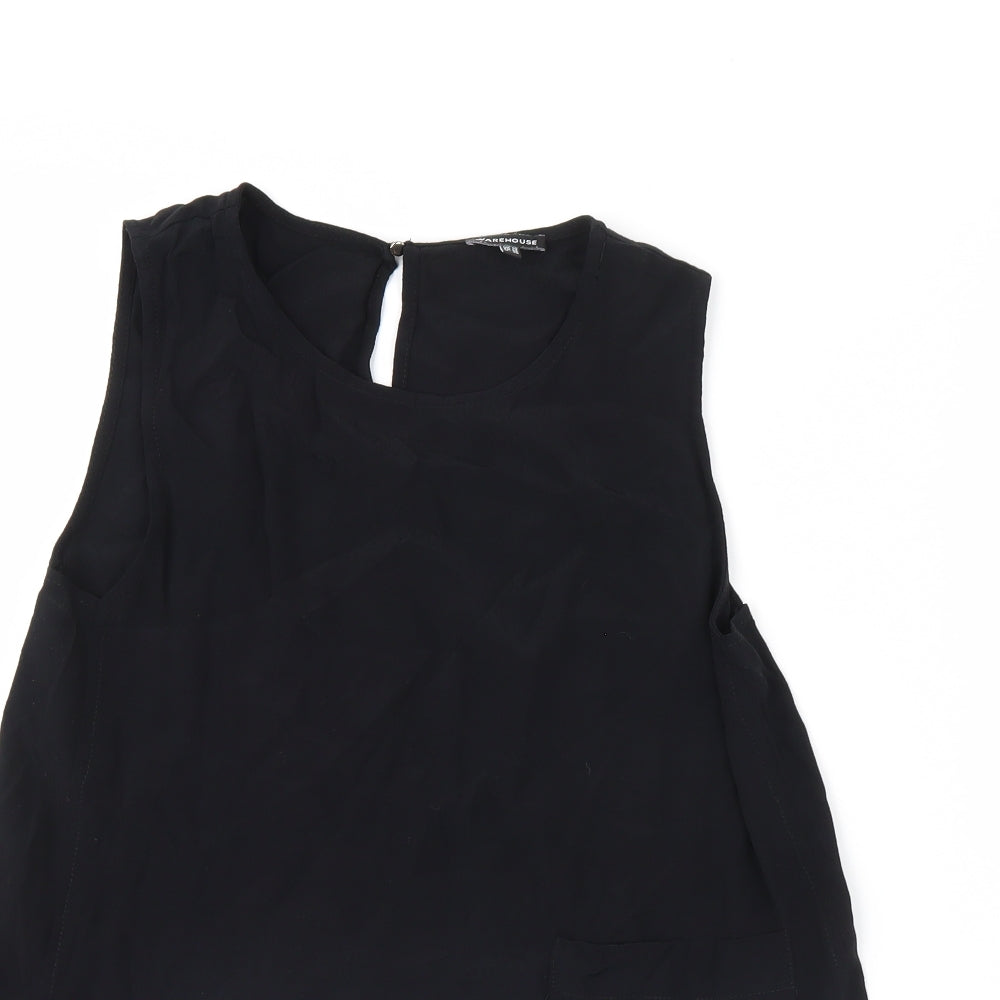 Womens UK Size 10 Warehouse Black Basic Tank