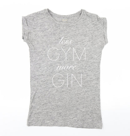 USA Pro Womens Grey   Basic T-Shirt Size 6