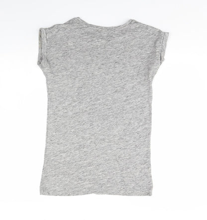 USA Pro Womens Grey   Basic T-Shirt Size 6