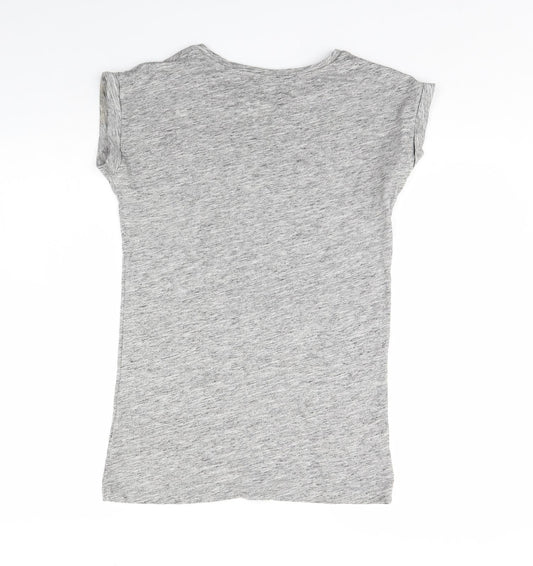 USA Pro Womens Grey   Basic T-Shirt Size 6