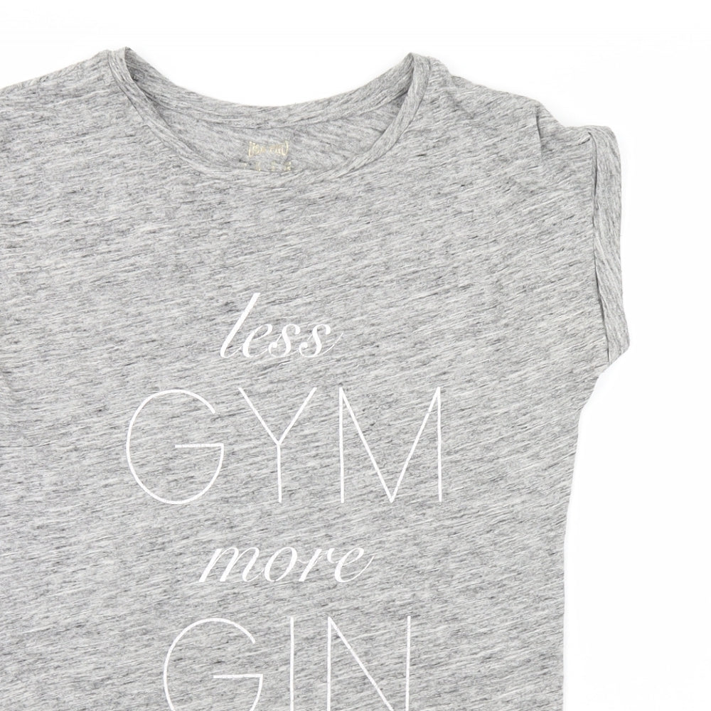 USA Pro Womens Grey   Basic T-Shirt Size 6