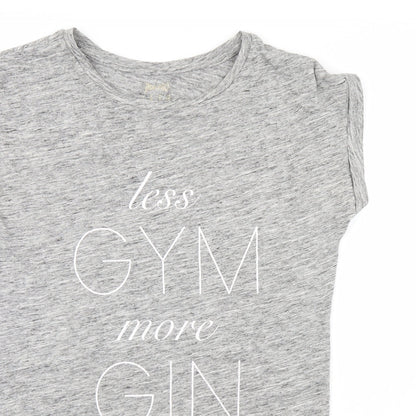 USA Pro Womens Grey   Basic T-Shirt Size 6